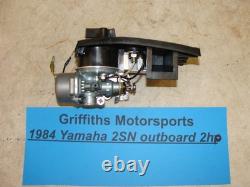1984 Yamaha 2hp outboard motor 2SN 2B 6A1 carb carburetor dash plate knobs kill