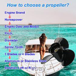 2 Pack RH+LH Stainless Propeller 13 3/4x19 For Yamaha Outboard Motor 150-300HP