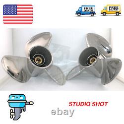 2 Pack RH+LH Stainless Propeller 13 3/8x23 For Yamaha Outboard Motor 150-300HP