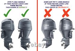 2x YAMAHA Outboard Deluxe F150A 4-Stk F150 Pre-2014 Motor Cover MAR-MTRCV-1C-15