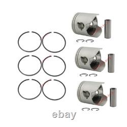 3 Piston Kits 6H3-11636-01 0.50 + Rings Fits Yamaha 60HP 70HP Outboard Motor