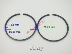 3 Piston Kits 6H3-11636-01 0.50 + Rings Fits Yamaha 60HP 70HP Outboard Motor