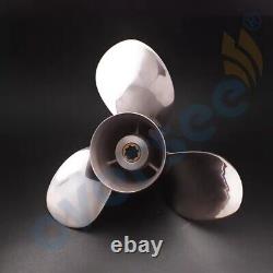 63V-45945-00 Stainless steel Propeller For Yamaha Outboard Motor 63V 9.9HP 15HP