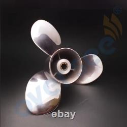 63V-45945-00 Stainless steel Propeller For Yamaha Outboard Motor 63V 9.9HP 15HP