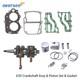 63v Crankshaft Assy & Piston Set & Gasket For Yamaha 2t 9.9 15hp Outboard Motor