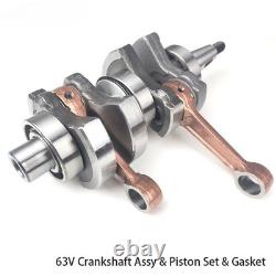 63V Crankshaft Assy & Piston Set & Gasket For Yamaha 2T 9.9 15HP Outboard Motor
