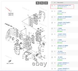 6EK-W0001-00-00 Powerhead HEAD Gasket Kit For Yamaha Outboard 2T 115-130HP Motor