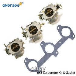 6K5-14301 Carburetor Kit & Gasket For Yamaha Outboard Motor 60HP E60 Parsun T60