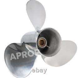 9 7/8x12 Stainless Steel Propeller Fit Yamaha Outboard Motor 20-30HP 10Tooth
