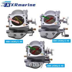 Carburetor Kit For Yamaha 2 Stroke 50 75 85 HP 3Cyl Outboard Motor 688-14301
