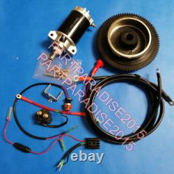 ELECTRIC START MOTOR KIT fit YAMAHA OUTBOARD 15HP 4 STROKE 66M-7A 2000 FLYWHEE