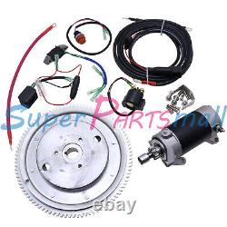 Electric Start Motor Flywheel Kit Fits For Yamaha Outboard 60HP Enduro E60HMHD