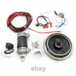 Electric Start Motor Flywheel Kit For 4 Stroke 20HP Yamaha Outboard F20SMHA