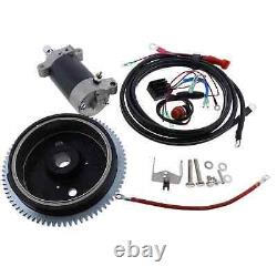 Electric Start Motor Flywheel Kit For Yamaha Outboard 4 Stroke 20HP