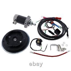 Electric Start Motor Flywheel Kit for 4 Stroke 20HP Yamaha Outboard F20SMHA