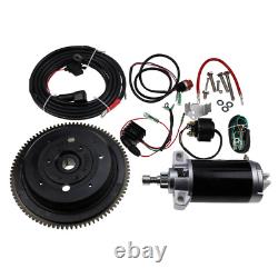 Electric Start Motor Flywheel Kit for Yamaha E40X E40XMH 40HP 2Stroke Enduro 66T