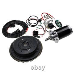 Electric Start Motor Flywheel Kit for Yamaha E40X E40XMH 40HP 2Stroke Enduro 66T