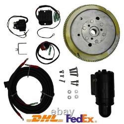 Electric Start Motor Flywheel Kit for Yamaha Outboard 75HP 85HP 2 Stroke Enduro