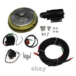 Electric Start Motor Flywheel Kit for Yamaha Outboard 75HP 85HP 2 Stroke Enduro