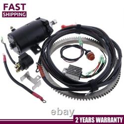 Electric Start Motor Kit Flywheel for Yamaha Outboard 2 Stroke 25/30HP