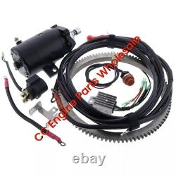 Electric Start Motor Kit Flywheel for Yamaha Outboard 2 Stroke 25/30HP