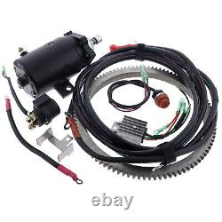 Electric Start Motor Kit Flywheel for Yamaha Outboard 2 Stroke 25/30HP