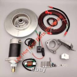 Electric Start Motor Kit Flywheel for Yamaha Outboard 2 Stroke 25/30HP