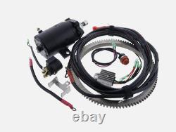 Electric Start Motor Kit Flywheel for Yamaha Outboard 2 Stroke 25/30HP