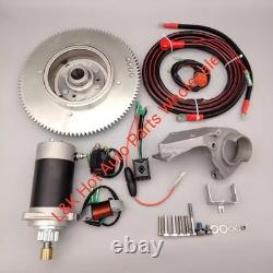 Electric Start Motor Kit Flywheel for Yamaha Outboard 2 Stroke 25/30HP