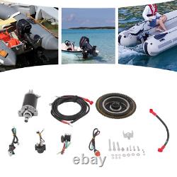 Electric Start Motor Kit For Yamaha Outboard Motor 2-stroke 40ps Enduro Flywheel
