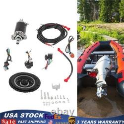 Electric Starter Conversion Kit For Yamaha 2Stroke 40HP Outboard Motor Start Kit