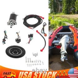 Electric Starter Conversion Kit For Yamaha 2Stroke 40HP Outboard Motor Start Kit