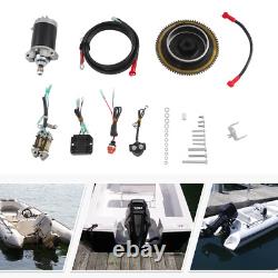 Electric Starter Conversion Kit For Yamaha 4Stroke 15HP Outboard Motor Start Kit