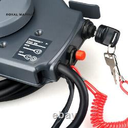 Outboard Engine Remote Control Box Assy for Yamaha Boat Motor, 10 Pins Push