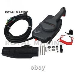 Outboard Engine Remote Control Box Assy for Yamaha Boat Motor, 10 Pins Push