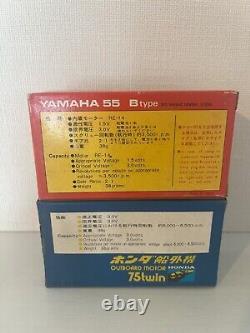 Outboard Motor HONDA 75 Twin & MITSUWA YAMAHA 55 TYPE B Toy Ship Boat
