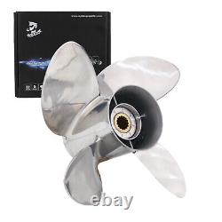 Outboard Propeller 4X13X19-LH For Yamaha Motor 50-130HP Stainless Steel 4 Blades