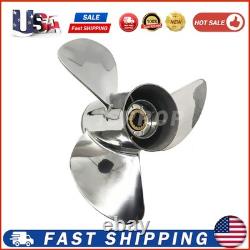 Stainless Outboard Propeller 13 1/4x17-K For Yamaha Motor F 70-115 HP 15 Spline