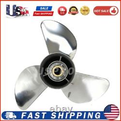Stainless Outboard Propeller 13 1/4x17-K For Yamaha Motor F 70-115 HP 15 Spline