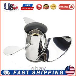 Stainless Outboard Propeller 13 1/4x17-K For Yamaha Motor F 70-115 HP 15 Spline