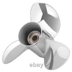 Stainless Steel Propeller 13 1/4x17 for Yamaha Outboard Motor 50-130HP 15 Tooth