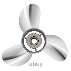 Stainless Steel Propeller 13 1/4x17 for Yamaha Outboard Motor 50-130HP 15 Tooth
