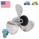 Stainless Steel Propeller 9 7/8x12 For Yamaha Outboard Motor 20 25 F25 30hp 10 T