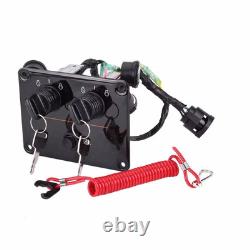 Twin Key Switch Control Panel Assy 12V for Yamaha Outboard Motor