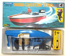 Vintage MITSUWA YAMAHA CUSTOM 17. RO Model Kit Boat With 140 OUTBOARD MOTOR JPN