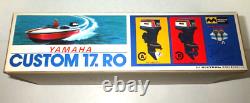 Vintage MITSUWA YAMAHA CUSTOM 17. RO Model Kit Boat With 140 OUTBOARD MOTOR JPN