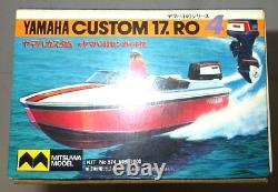 Vintage MITSUWA YAMAHA CUSTOM 17. RO Model Kit Boat With 140 OUTBOARD MOTOR JPN