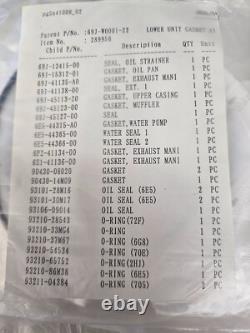 Yamaha Lower Unit Outboard Motor Gasket Kit 69J-W0001-22 F225TXR FL F 200 225 HP